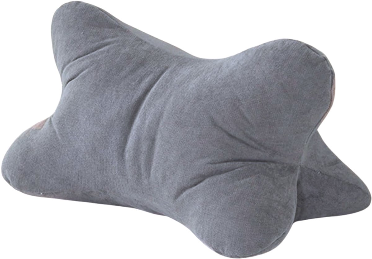ZRNS® Nekrol Kussen - Nekkussen Ergonomisch - Rolkussen Nek - Super Zacht - Grijs