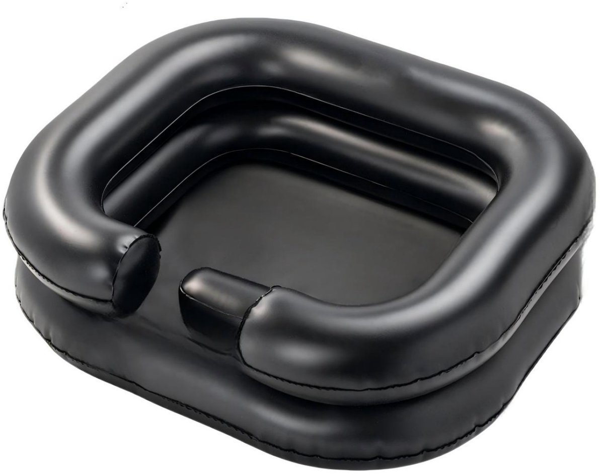 Opblaasbare haarwasbak – 59x51x21 cm – Haarwasbak – Haarwasbak voor gebruik aan bed – Haarwasbak voor mantelzorg – Draagbare opblaasbare haarwasbak – Haarwasbak voor thuiszorg – Multifunctionele haarwasbak
