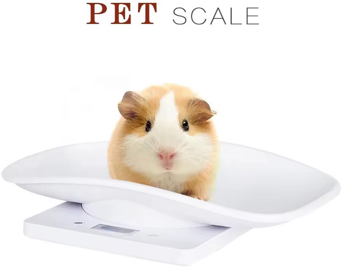 Garpex® Dierenweegschaal Digitaal tot 10 KG - voor Hond, Kat & Klein Huisdier