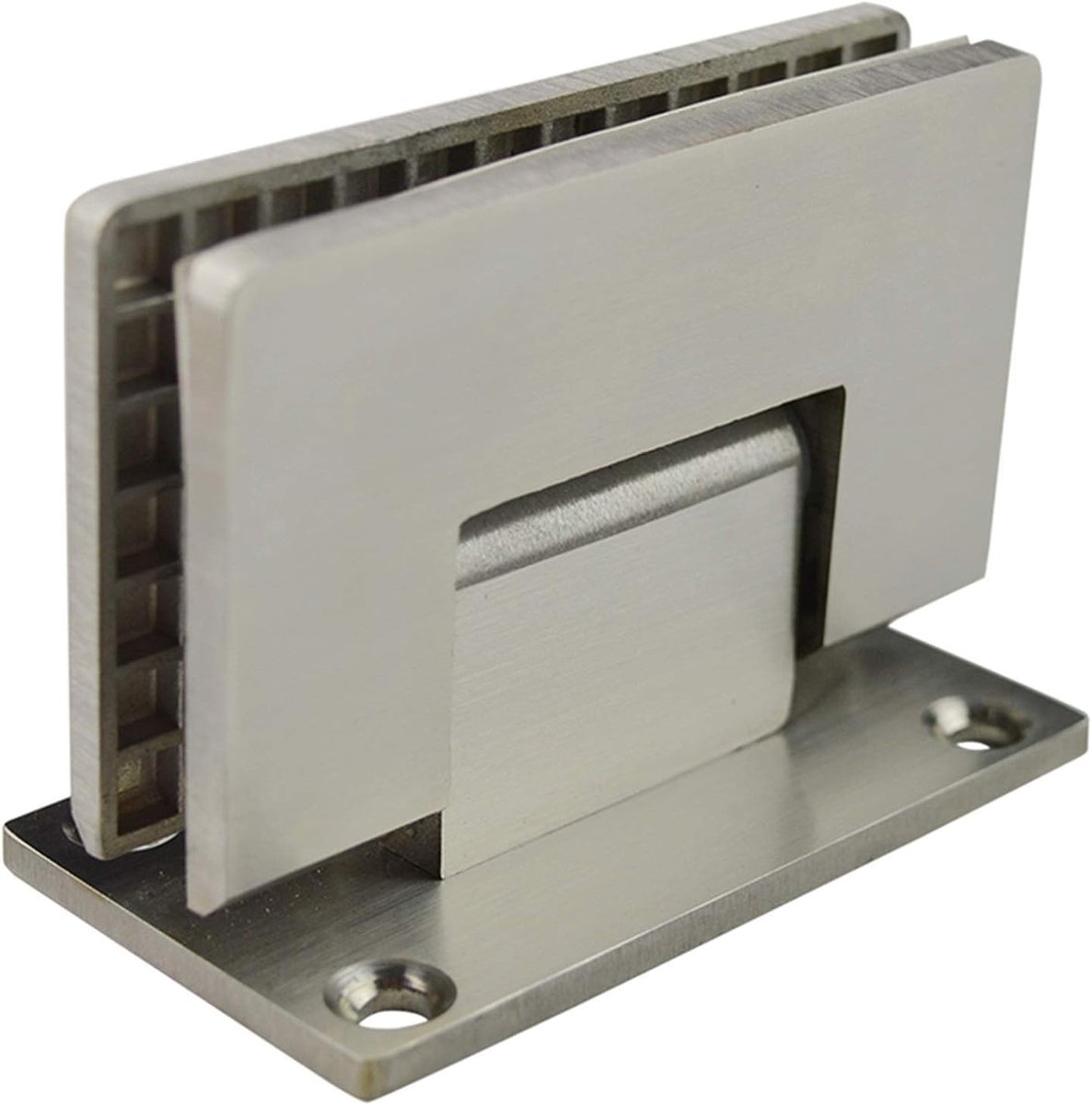 Glazen Deurscharnier - Klem Scharnier - Frameloos Monteren - Antiroest Behandeling - 10x10 mm - Zilver