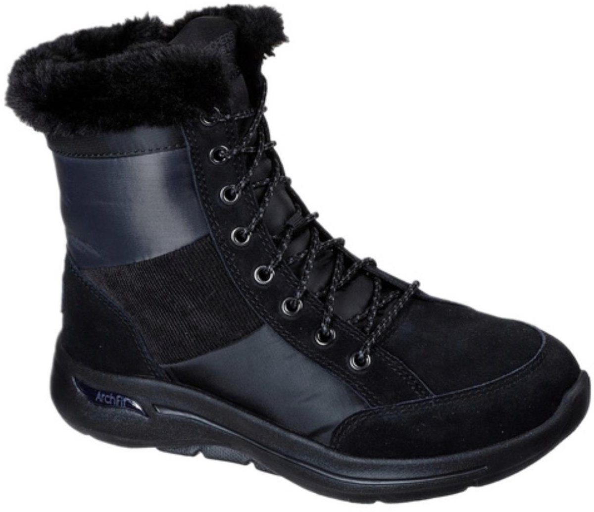 SKECHERS GO WALK ARCH FIT BOOT CONQUER, 144411-BKGY, Female, Black Skechers Sneakers Dames Zwart EU 37