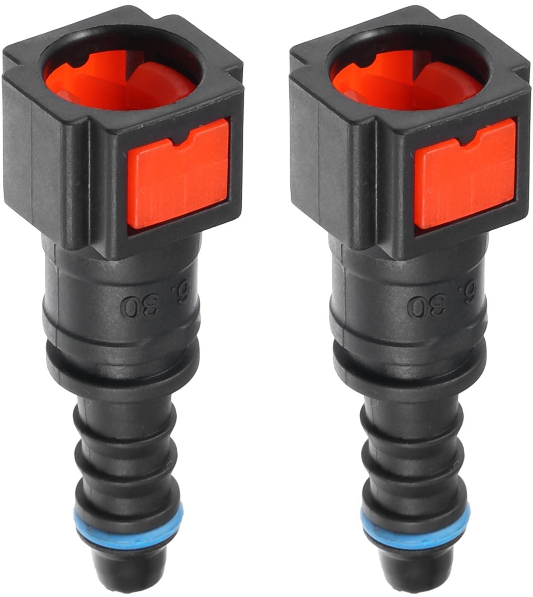 Solidchoice - Snelkoppeling voor Autobrandstofslang 1/4 Inch - Set van 2 Stuks