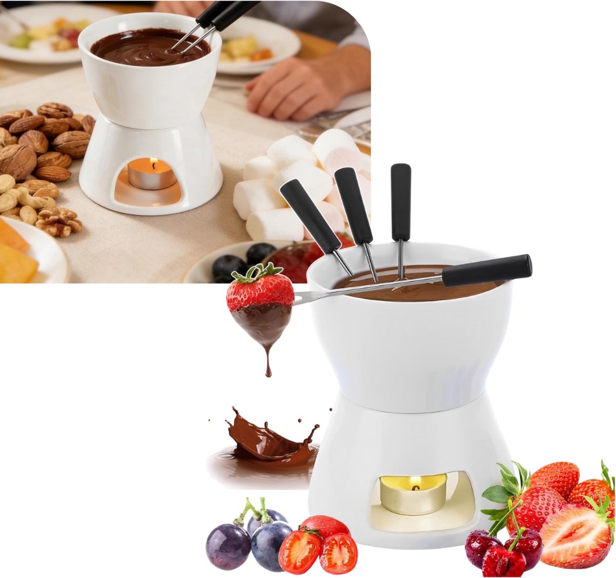 Zavio® Fondueset - Fondue - Fonduepan
