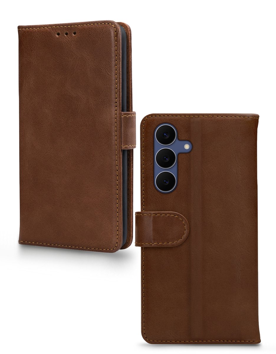 Mobilize Leather Wallet - Geschikt voor Samsung Galaxy S25 FE - 5G/S26 FE 5G Brown