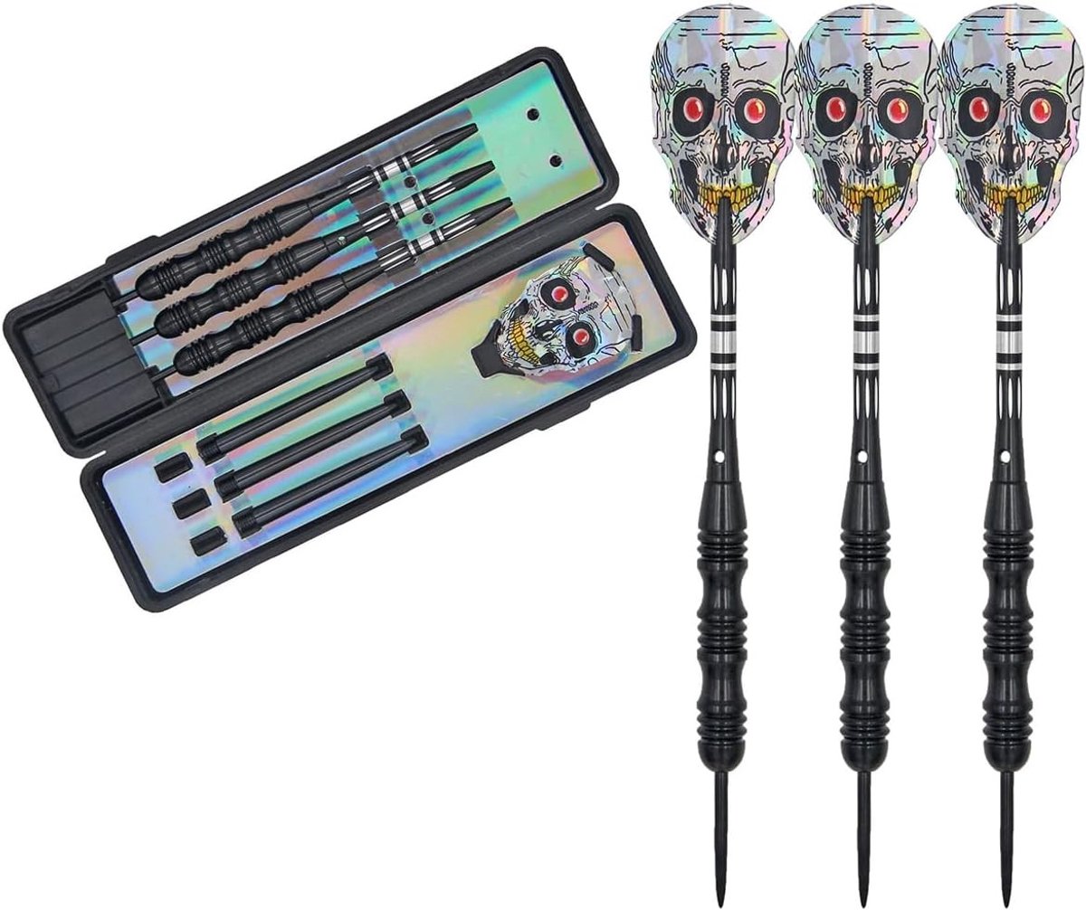 Dartpijlen Set van 3 - Zwart - 24 gram - Wolfraam met Aluminium Schachten - Voor Professionele Spelers