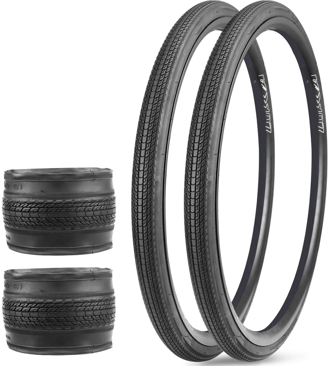 SnelShoppen - Fietsbanden 700 x 28 C, 2 stuks, hoogwaardige City en racefiets gravelbanden, 28-622, ideaal voor 700C wielen, 65-90 psi