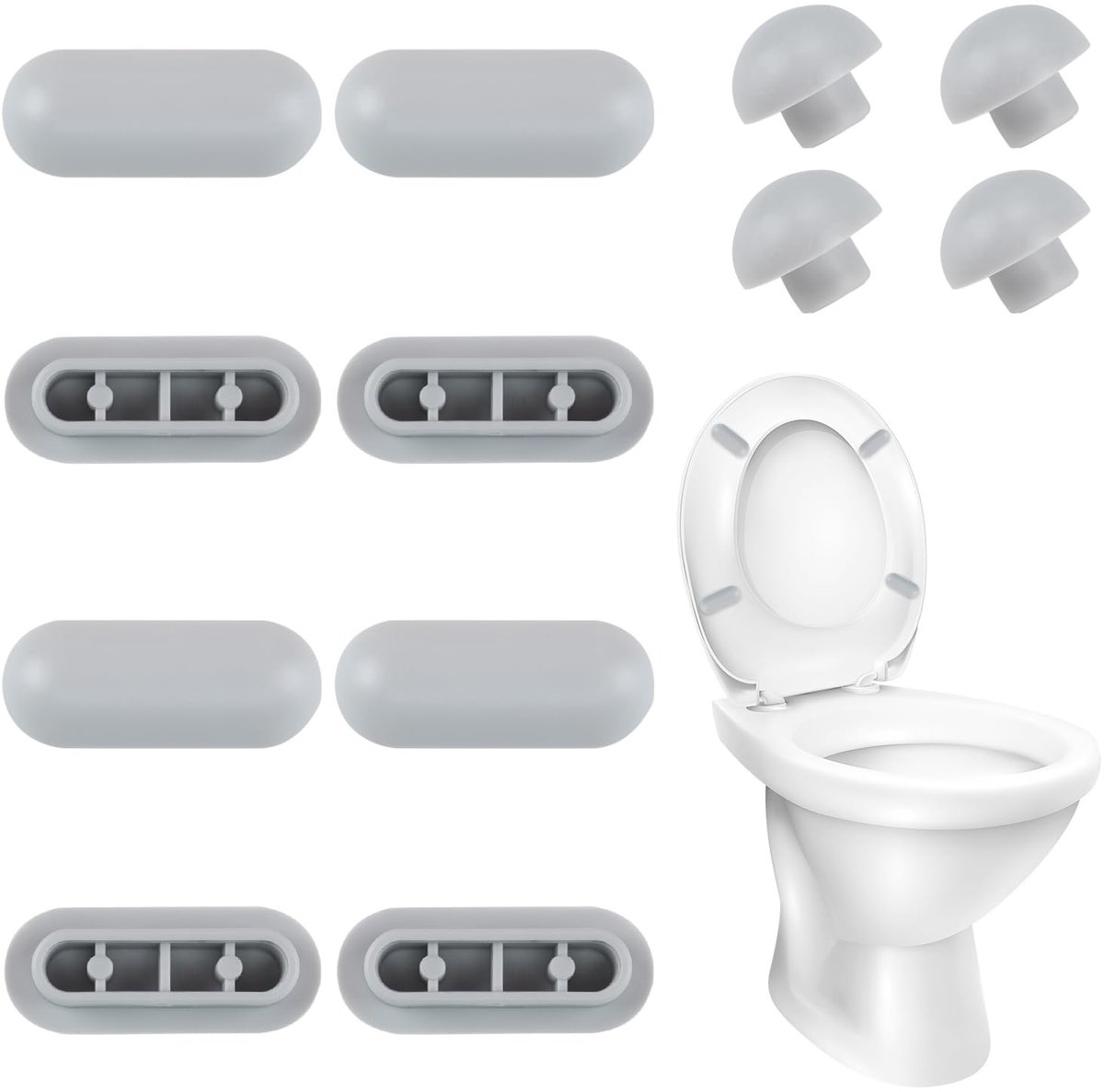 Solidchoice - Toiletzitting Demper in Rubber voor Bescherming