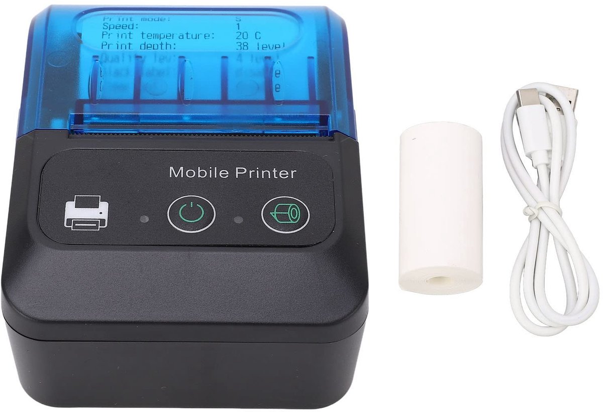 Solidchoice - Draadloze Mini Thermische Printer voor QR-codes en Notities - Compact en Handig