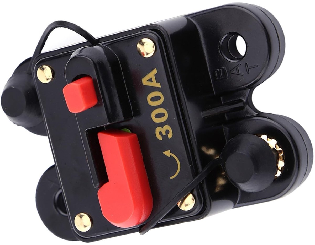 Solidchoice - Zekering 200A - 12V Zekeringsautomaat - Praktische Stroomonderbreker - 300A - Reset-Zekering - Geschikt voor Auto Marine Boot Fiets Stere...