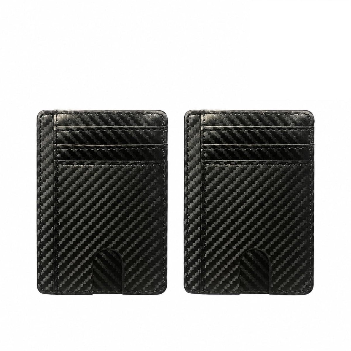 Solidchoice - Premium PU Lederen Visitekaarthouder, 2 Stuks