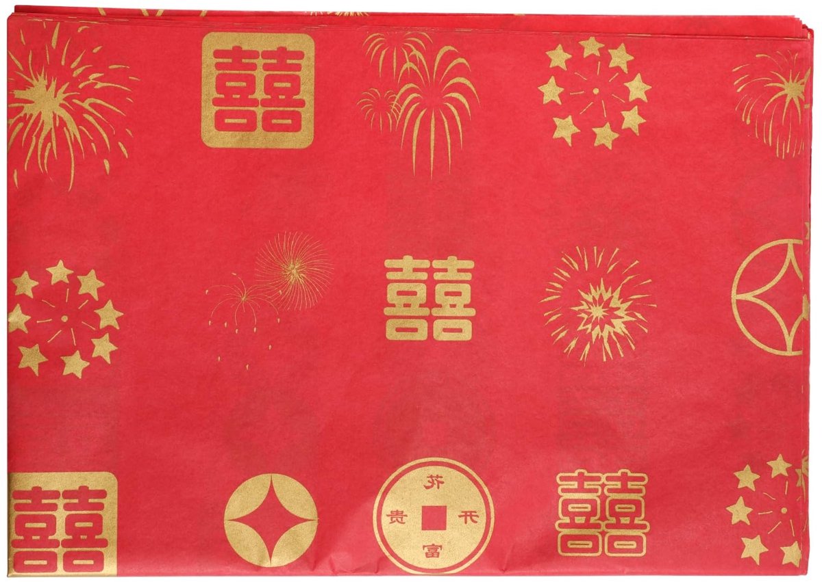 Solidchoice - Set van 30 Chinese Tissue Papier voor Cadeaus en Decoraties