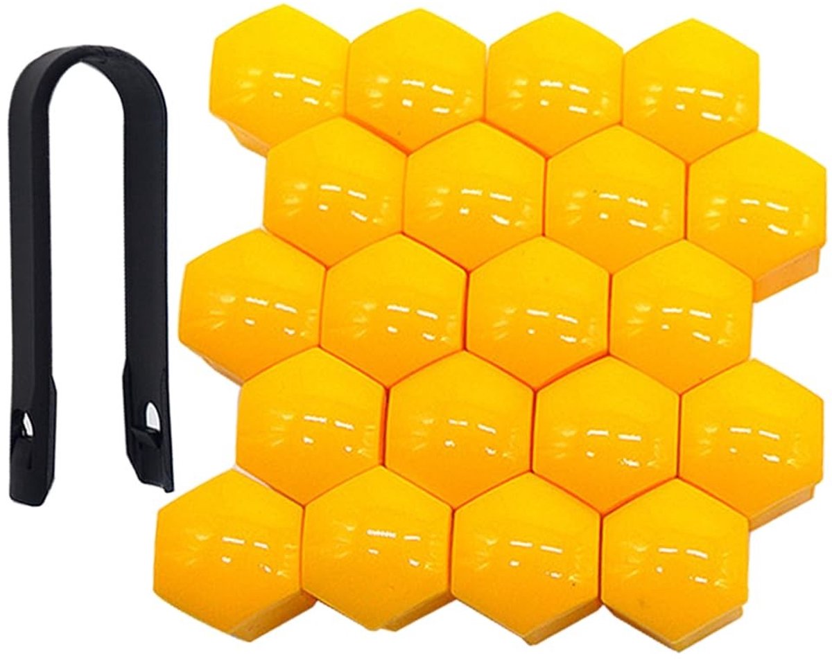 Solidchoice - 20 Stuks Universele Velgenmoerkappen met Verwijder Tool