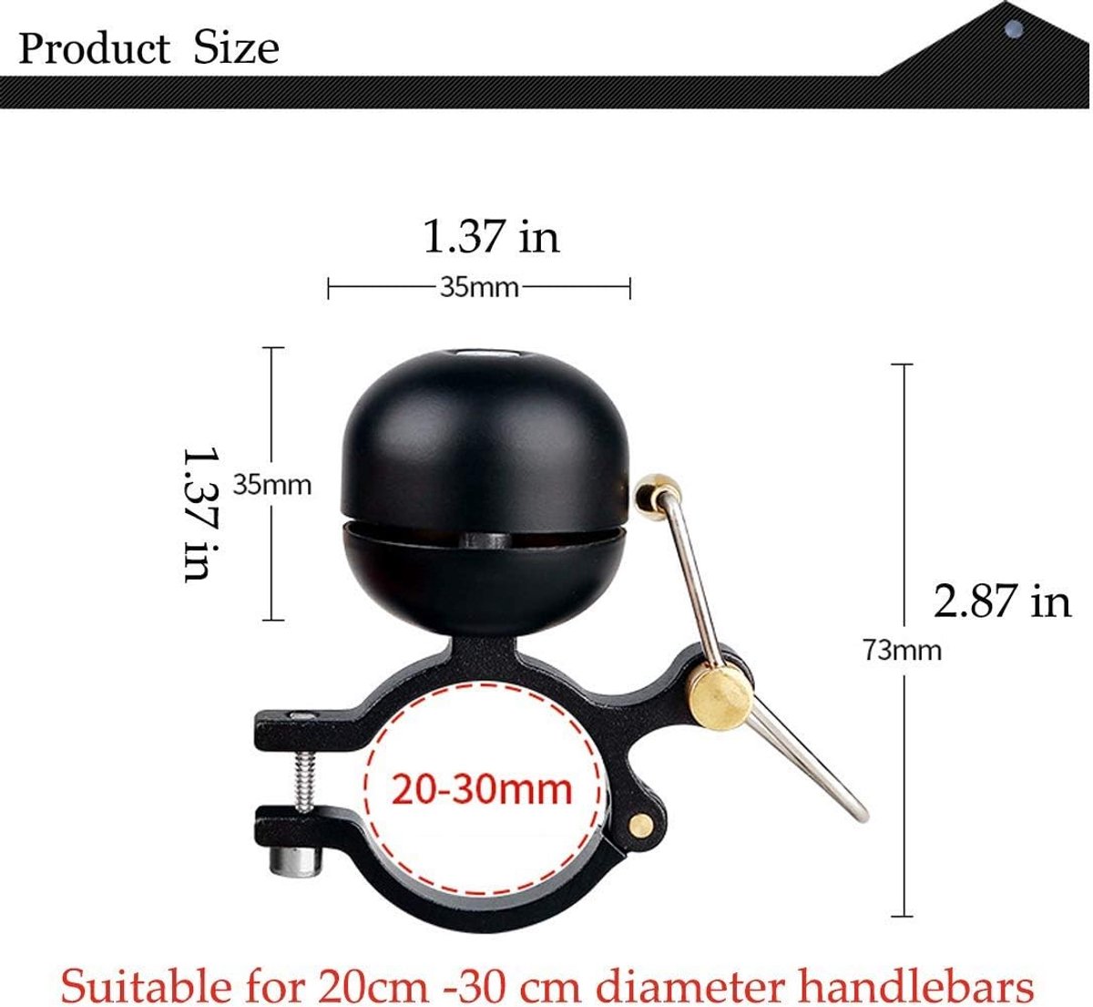 Stylish bicycle bell small loud mini bicycle bell road bike bell mens ladies kids mountain bike fitness bike trekking - ShopVlot