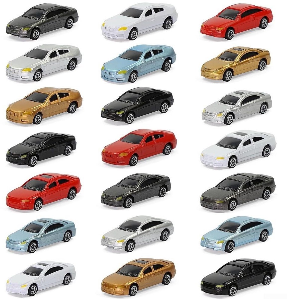 Solidchoice - Set van 50 Miniatuur Auto's voor Model Spoor en Projecten