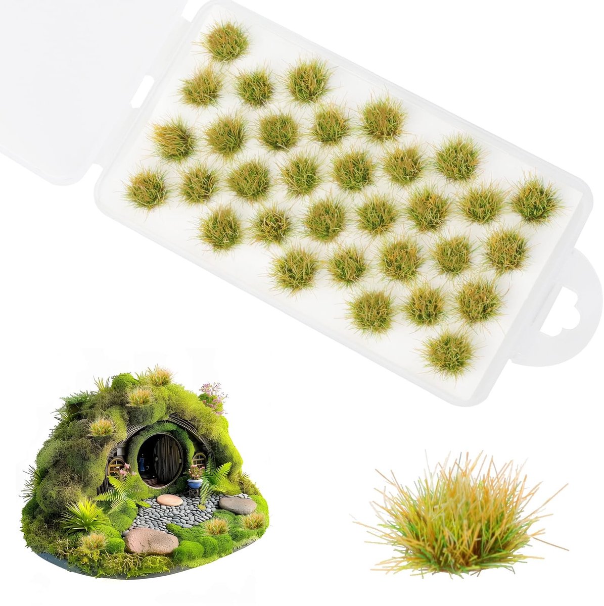 Solidchoice - Set van 32 Kunstgras Tuft voor Model Landschappen en Diorama's