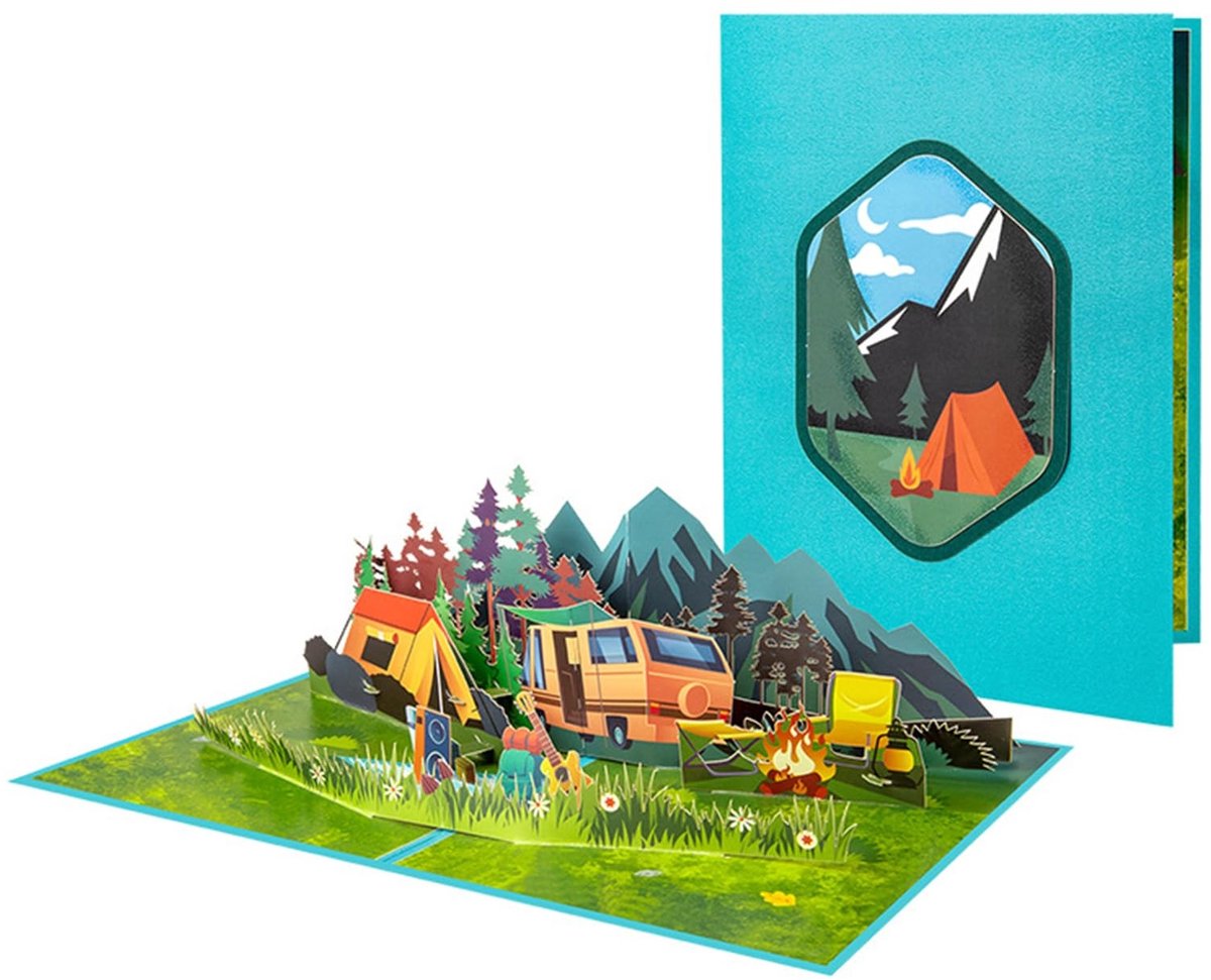 Solidchoice - Pop-Up Kaart met 3D Wandkaart voor Wandelaars