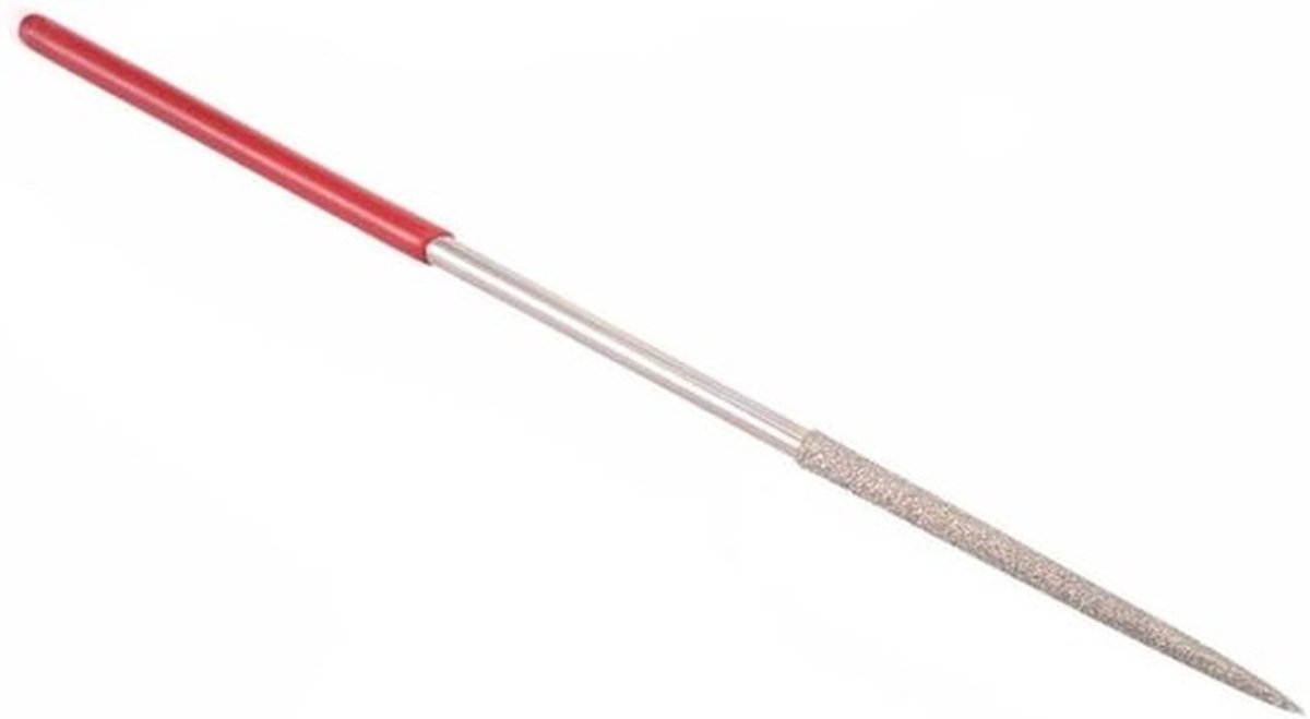 Ronde diamantnaaldvijl voor glas, tegels, steen en metaal - 140 mm, precisiegereedschap voor fijnwerk