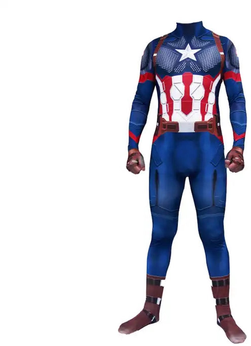 Captain America | eindbaas | Kostuum | 104 (3/4 Jaar) | Verkleedkleding | Superhelden
