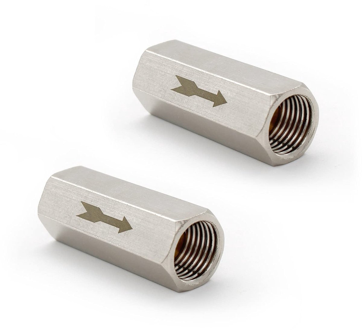 Solidchoice - 2 Stuks Terugslagklep 1/4 inch - Luchtdruk Ventiel voor Industrieel Gebruik