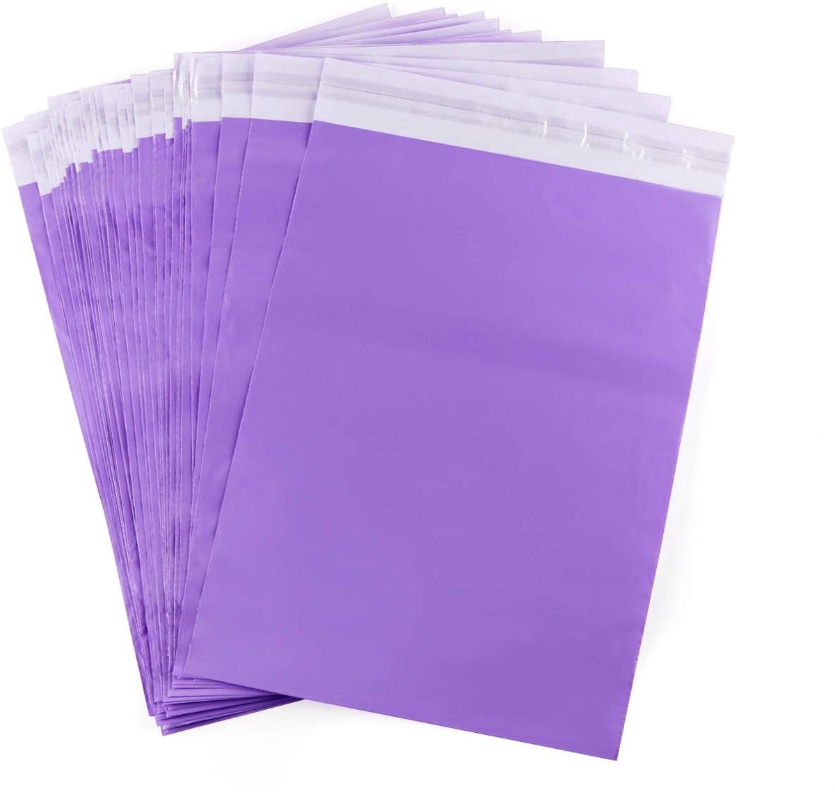 Solidchoice - Set van 60 Opaque Plastic Verzendzakken voor Kleding in Paars