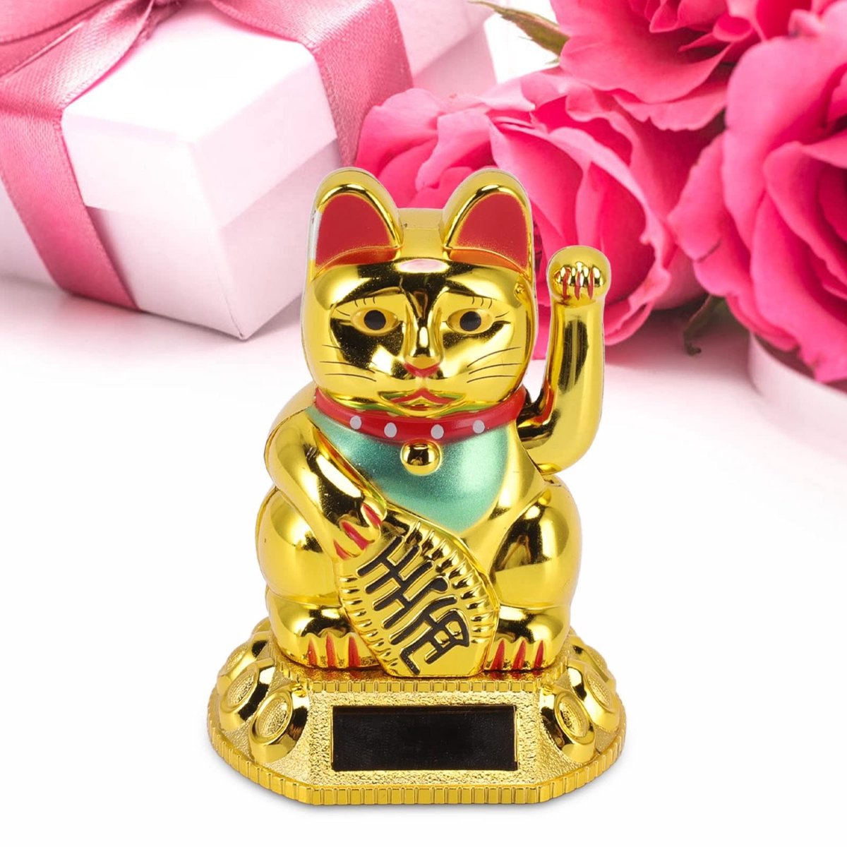 Solidchoice - Chinese Lucky Cat Decoratie met Zonne-energie