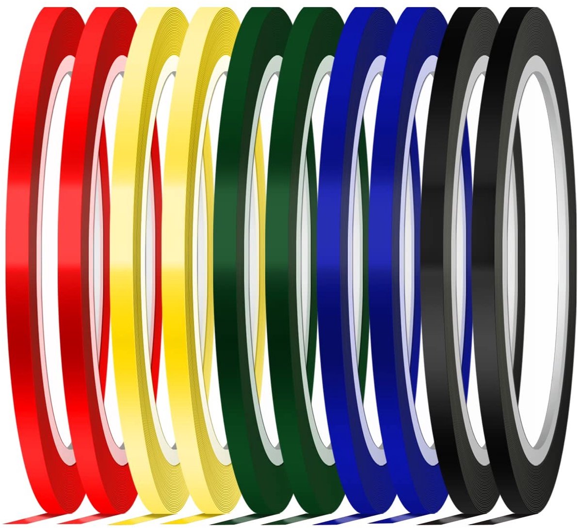 Solidchoice - Zelfklevende Graphic Tape voor School en Kantoor, 10 Stuks in 5 Kleuren