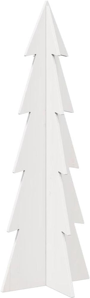 Generic Solid Wood Pine Christmas Tree 59.5 Cm, with Rustic Charm, Exceptional Stability for DIY Design Decoration - ShopVlot