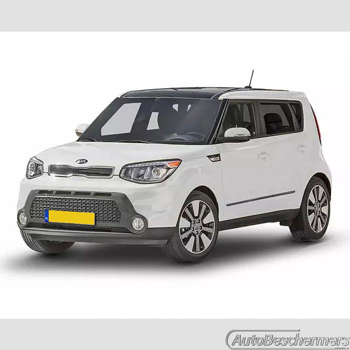 Stootlijsten set zwart voor Kia Soul II 2013-2018. De stootstrips zijn zelfklevend. Set a 4 stuks (#0043)