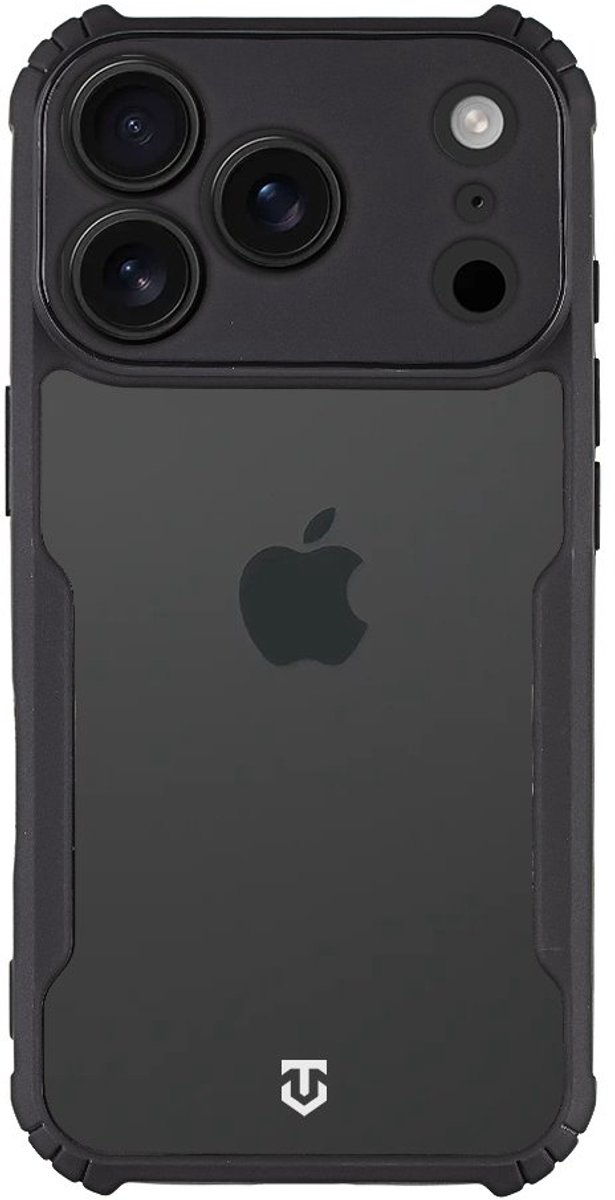 Tactical iPhone 17 Pro Quantum Stealth Cover – Transparant Hoesje – Clear Black
