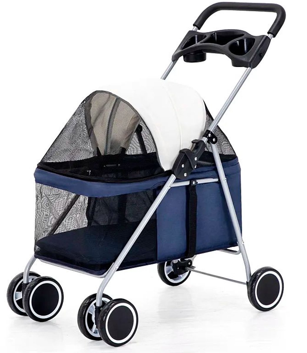 Buggy Light wandelwagen voor honden 46 x 91 x 69 cm, Blauw