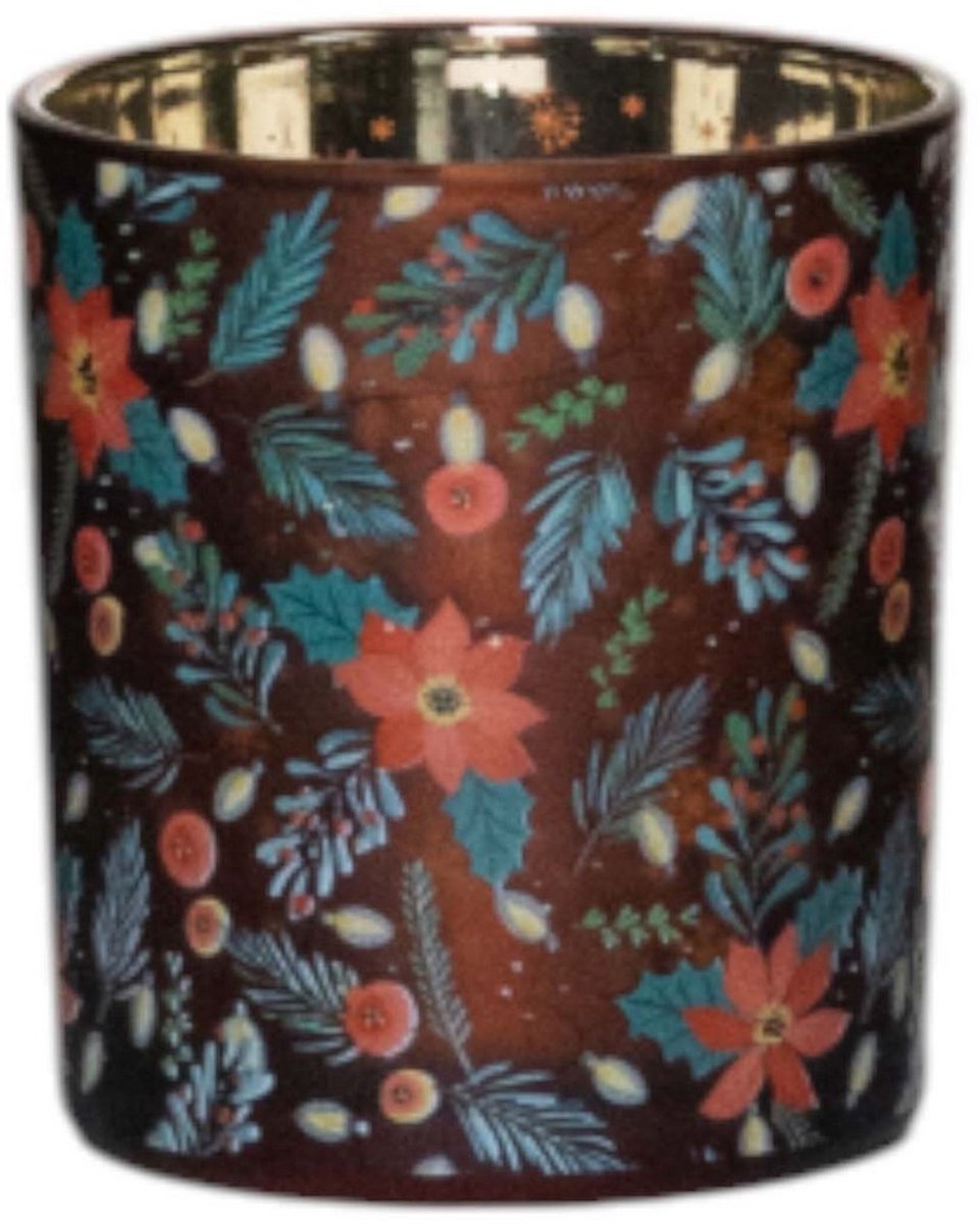 Theelichthouder kerstster groot 18cm