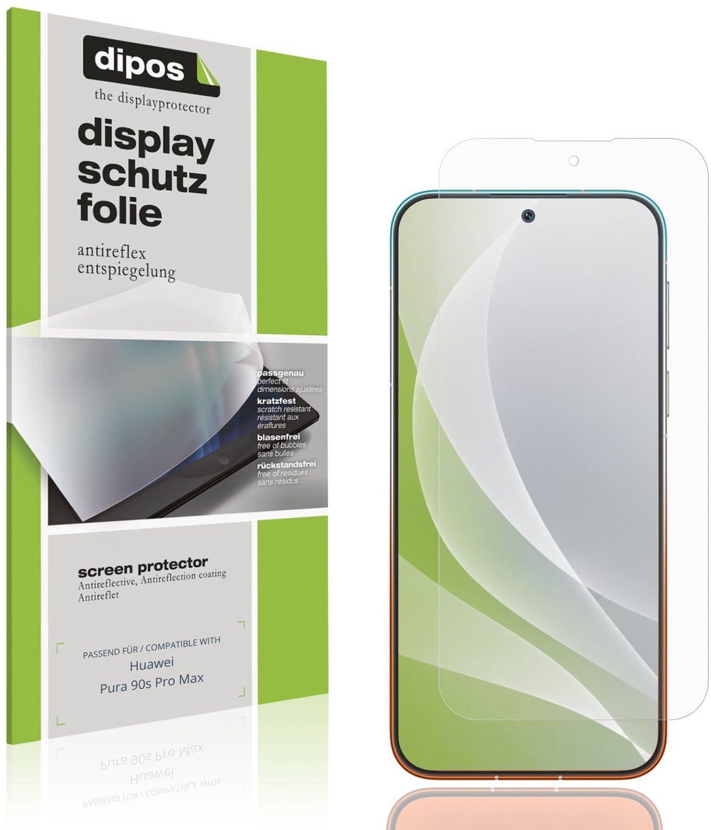 dipos – 4x Matte Beschermfolie geschikt voor Huawei Pura 90s Pro Max | Krasbestendige & antireflecterende Screenprotector Ultra-Thin