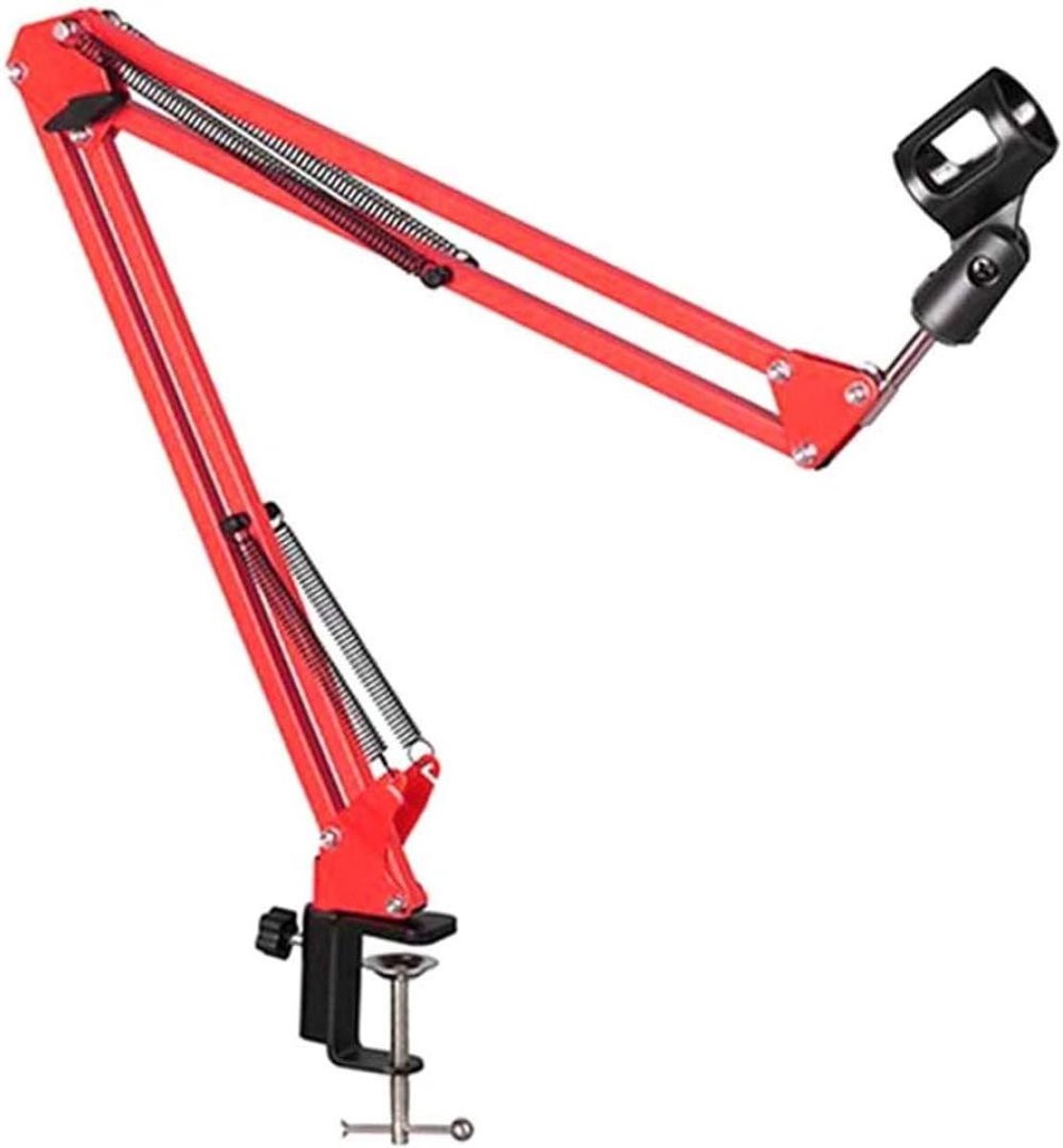 Opname Microfoon Stand - Microfoonhouder Klem - Stabiel Opnemen - Verstelbare Hoogte - 35x35cm - Rood