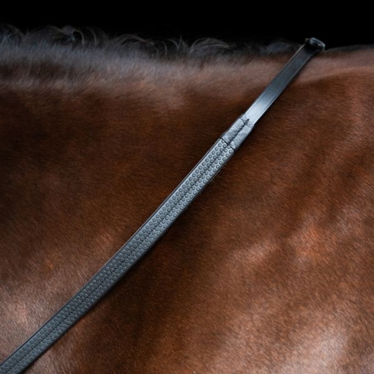 Imperial Riding Teugels IRH rubber met nylon versterking Black - 1SIZE