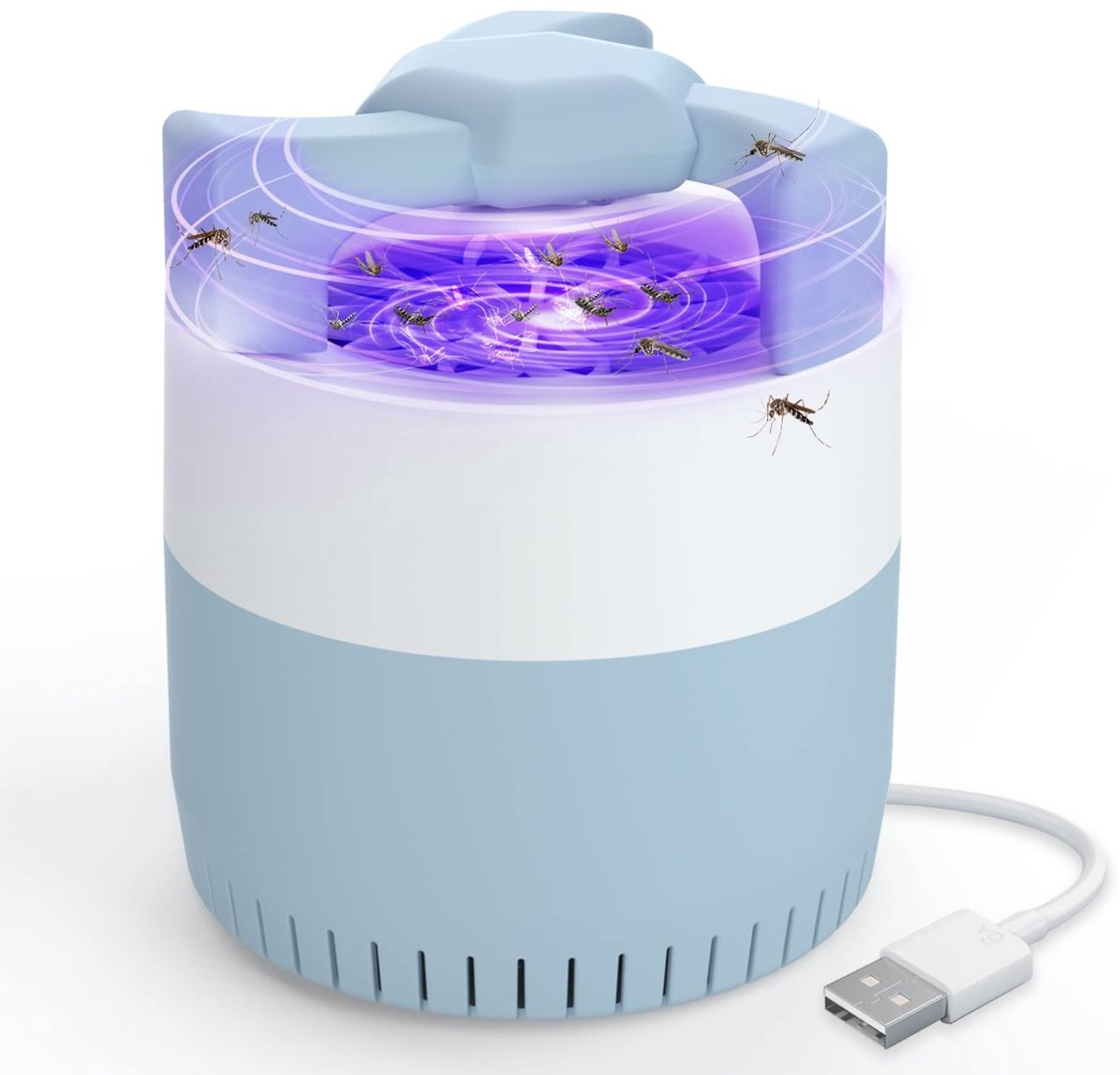 SnelShoppen - Insectenverdelger, Elektrische Muggenval met UV-Bescherming, Draagbare Muggenlamp, USB-Vliegenval voor Binnen en Buiten, Muggenbeschermi