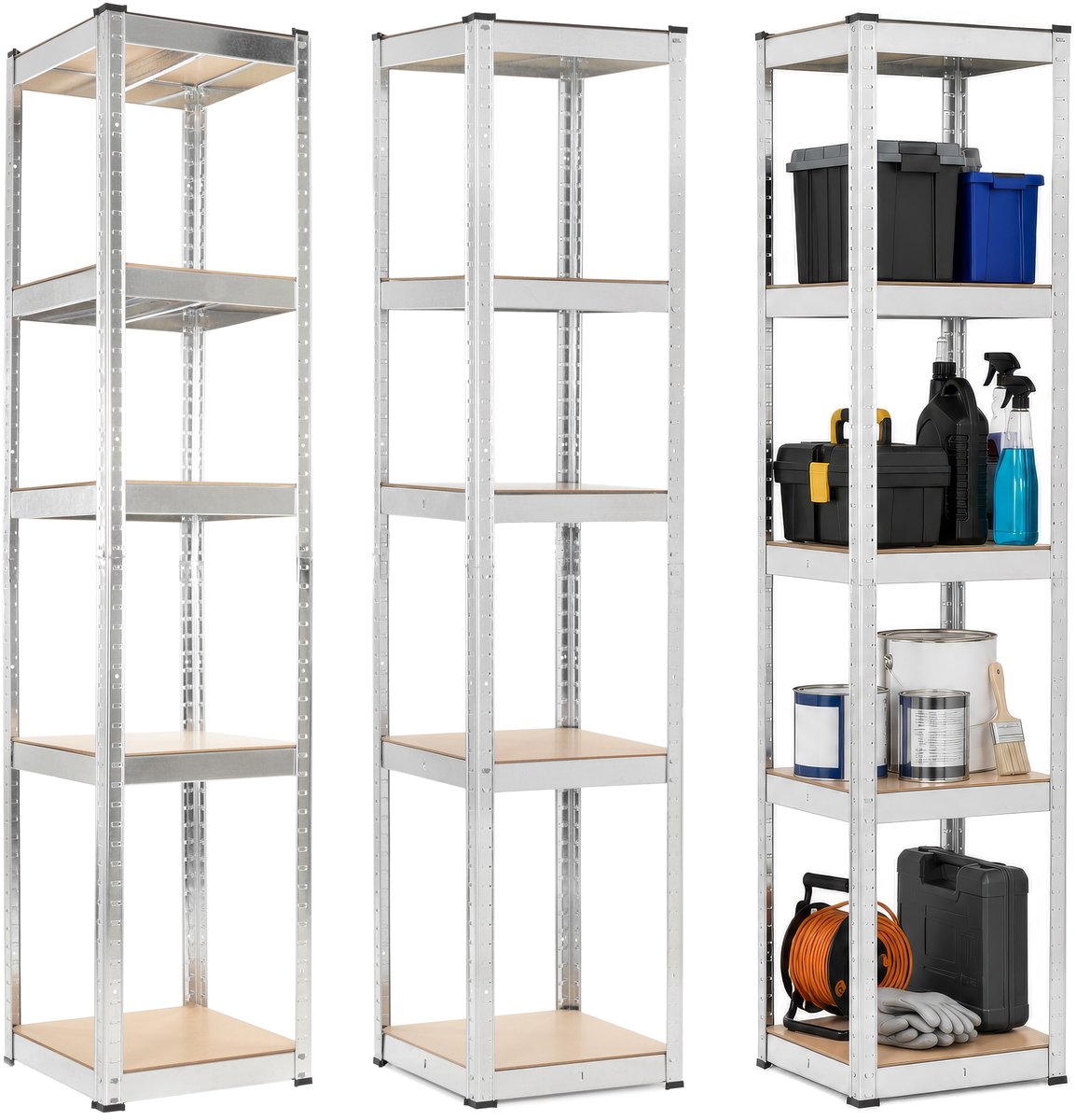 Springos Opbergrek - Stellingkast - 500 KG - Metaal -180 x 40 x 40 cm