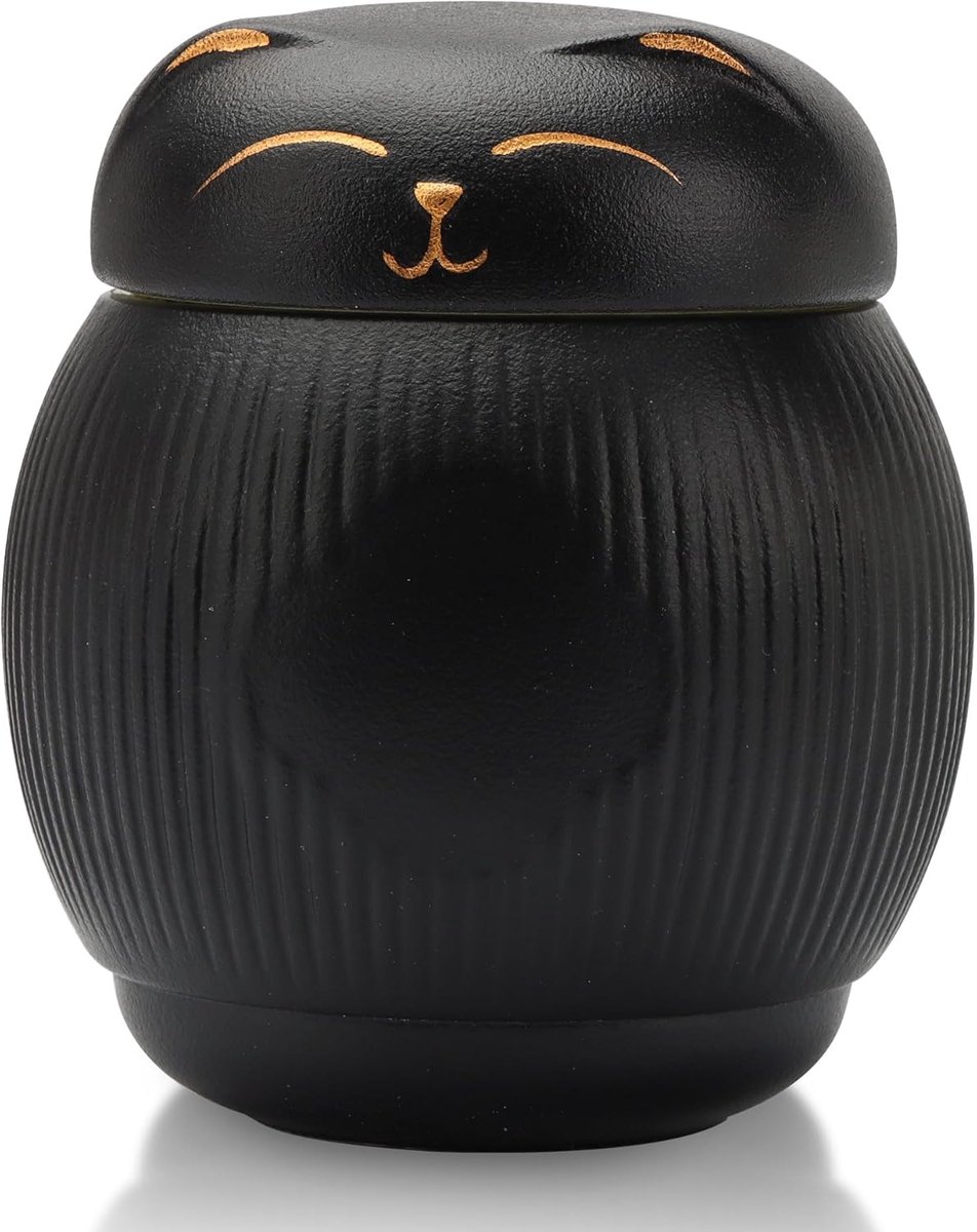 SnelShoppen - Ceramic urn voor kat, dierenurn, crematiekist voor huisdieren, mini kat urn voor as, keramische urn voor huisdieren tot 4kg, schattig on