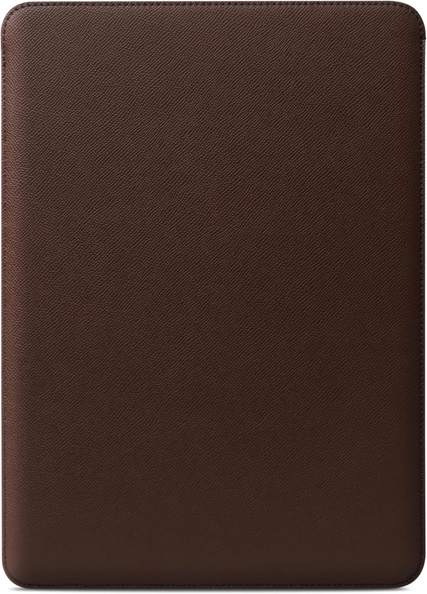 SnelShoppen - Comfyable Laptop Sleeve 15 Inch voor MacBook Air 2026 - Slim Faux Leather Hoes - Bruin - Ideaal voor Bescherming en Reizen