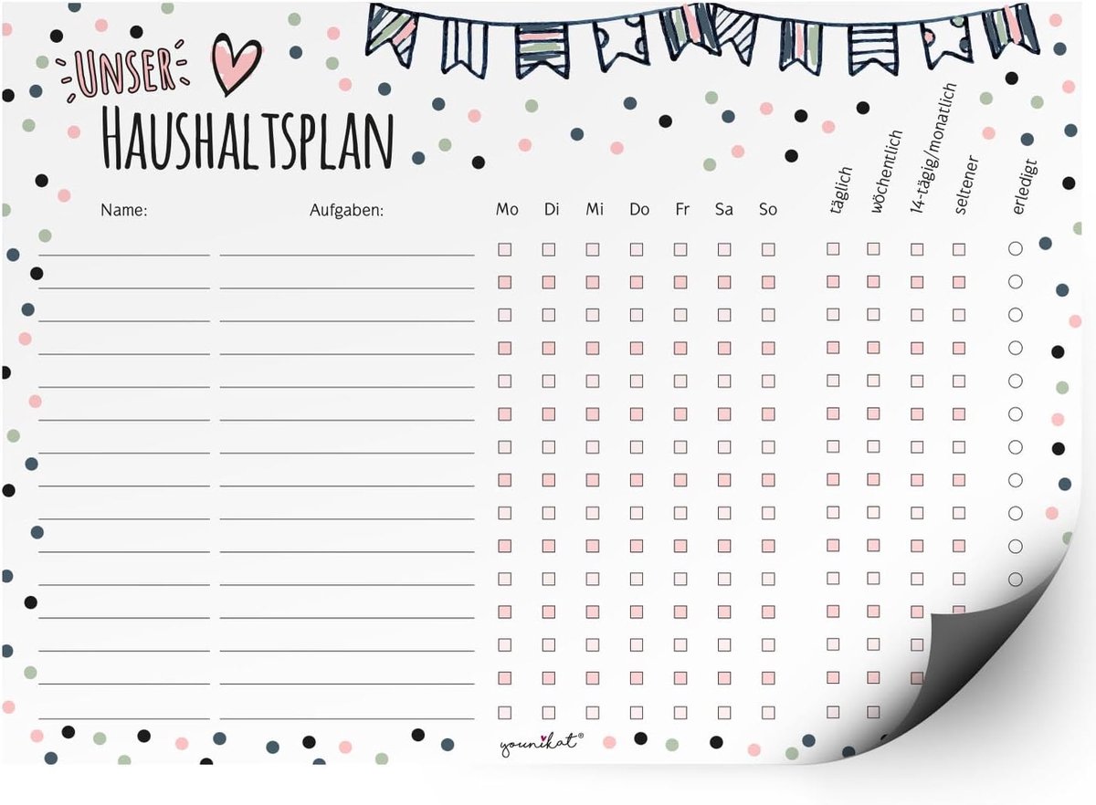 SnelShoppen - Magnetisch Whiteboard Huishoudplanning met Confetti Design, Herbruikbaar DIN A4 Formaat, Ideaal voor To-Do Lijsten in Keuken of Gezinsru