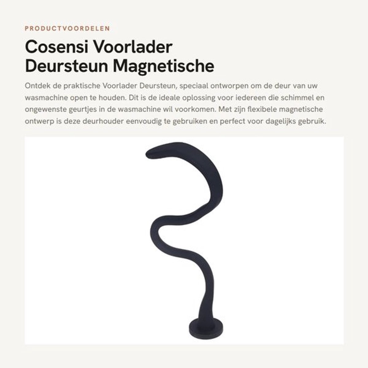 Deurhouder Flexibel - Magnetische Deurstopper - Voorkom Beschimmeling - Houd Wasmachine Droog - Voorkom Geurtjes - Antislip Design - Wasmachinehouder