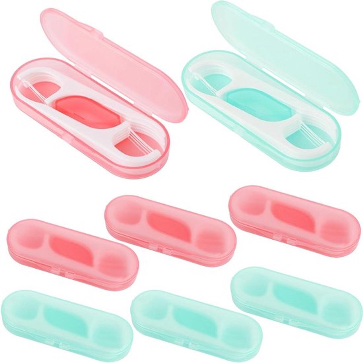 Draagbare Floss Picks Case voor Thuis en Reizen - Tandenstokers Dispenser met 60 Stuks Floss Sticks - Tandheelkundige Flosser Plectrums - Mondverzorging