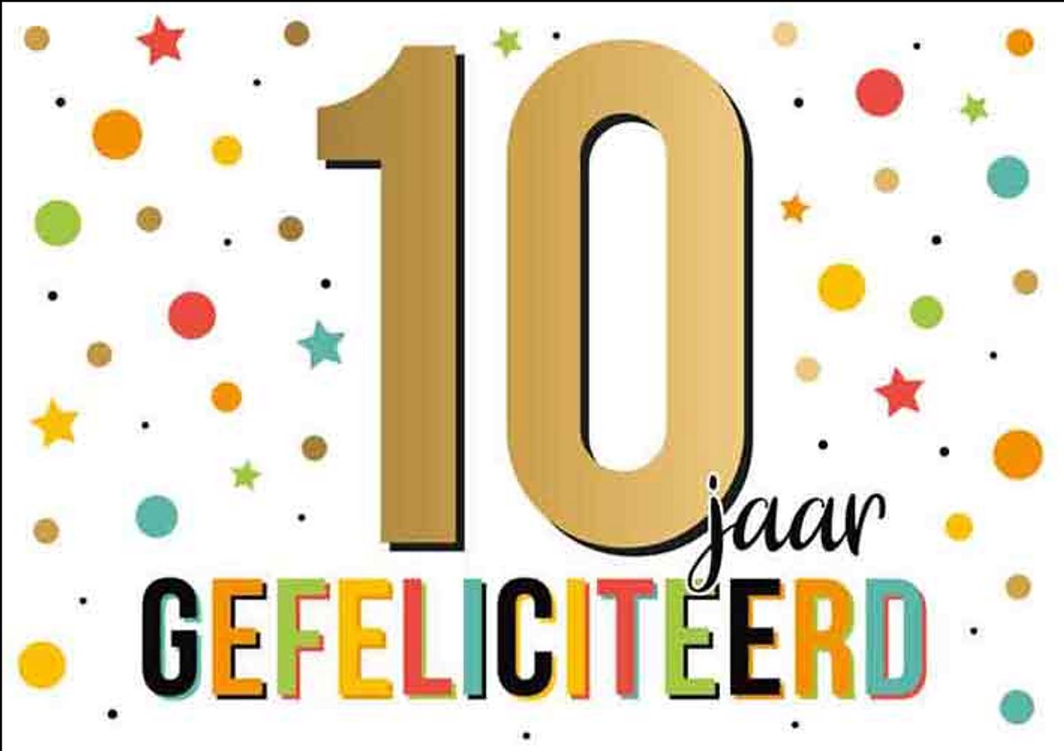 Kaart - Goud waard - 10 jaar - GWA01