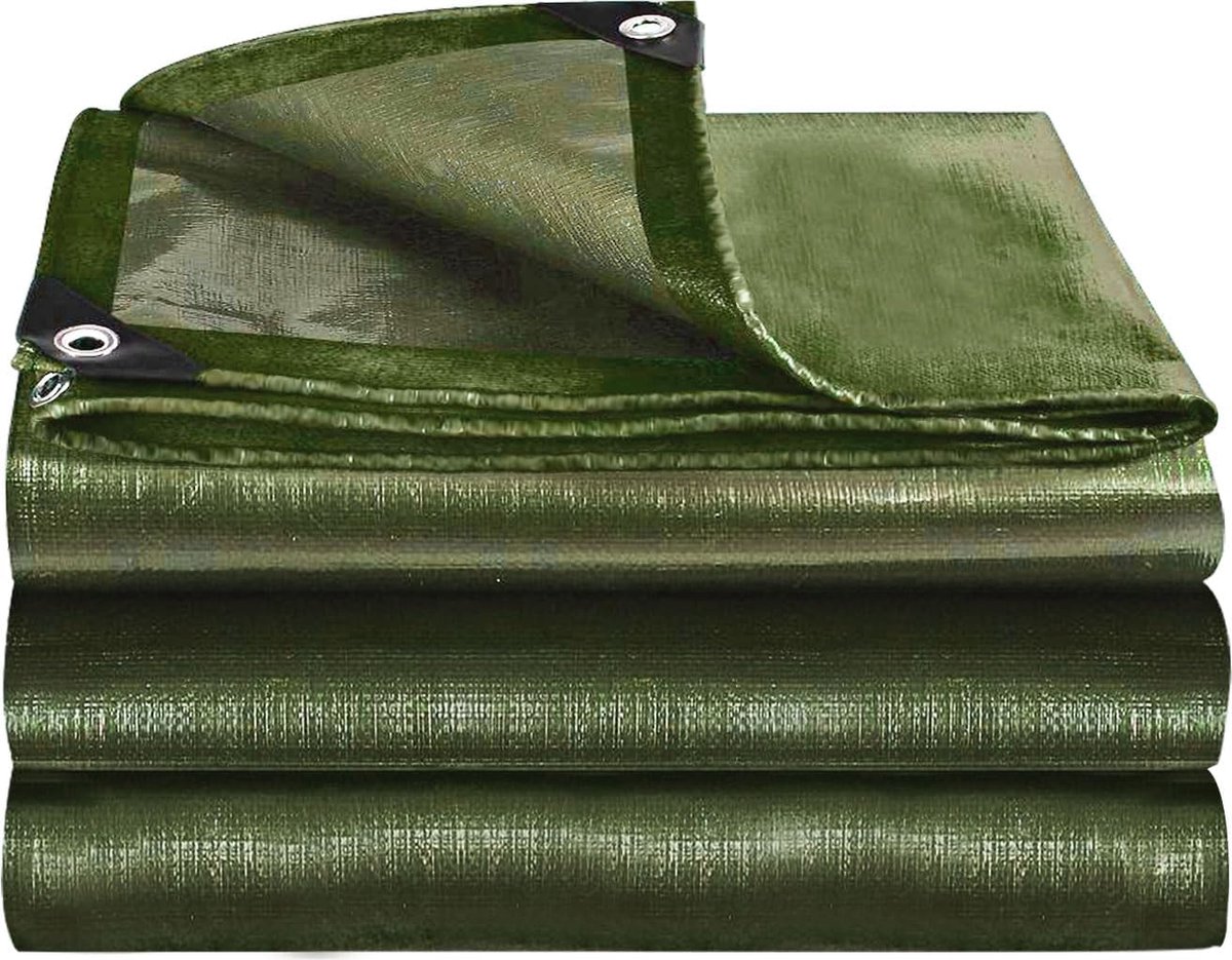 SnelShoppen - Waterproof tarpaulin 150 g/m², multifunctionele en robuuste zeildoek, waterdicht, scheurbestendig, voor tuinmeubels, trampoline, auto, b