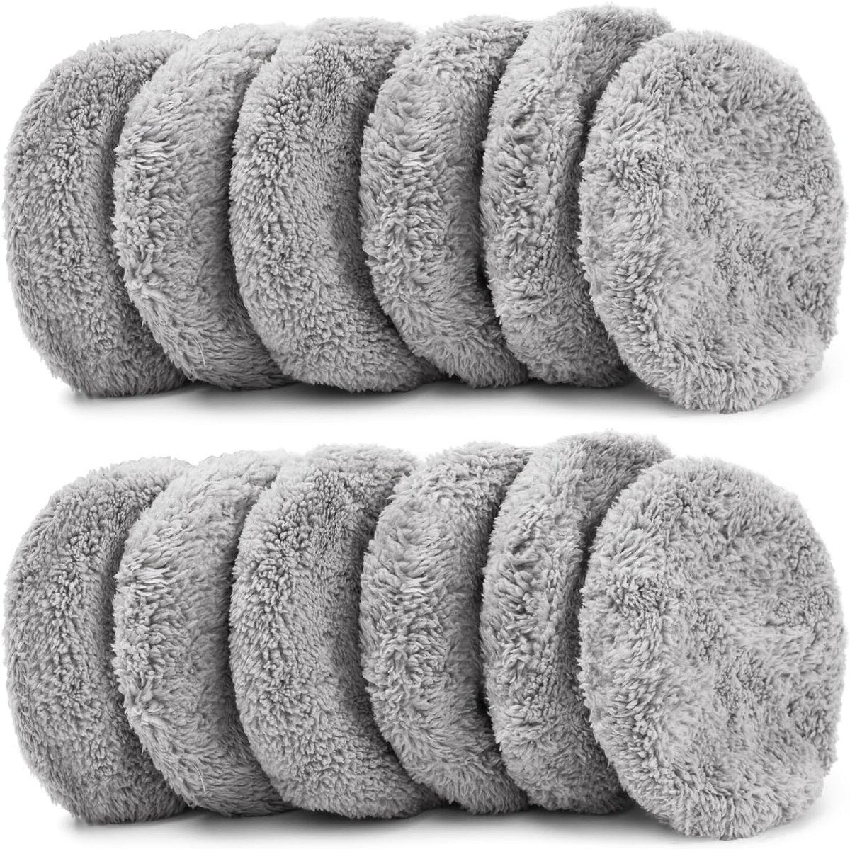 SnelShoppen - Pack van 12 Microvezeldoeken voor Raamreinigingsrobot, Herbruikbaar en Wasbaar, 12-15 cm Diameter, Geschikt voor C65, DDC55, CL3