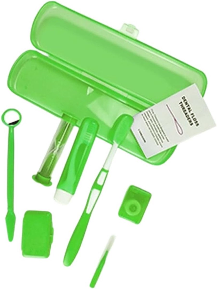 Orthodontische Verzorgingsset voor Tanden - 8-delige Reiset met Tandenborstel, Mondspiegel en Interdentale Borstels voor Optimale Mondhygiëne
