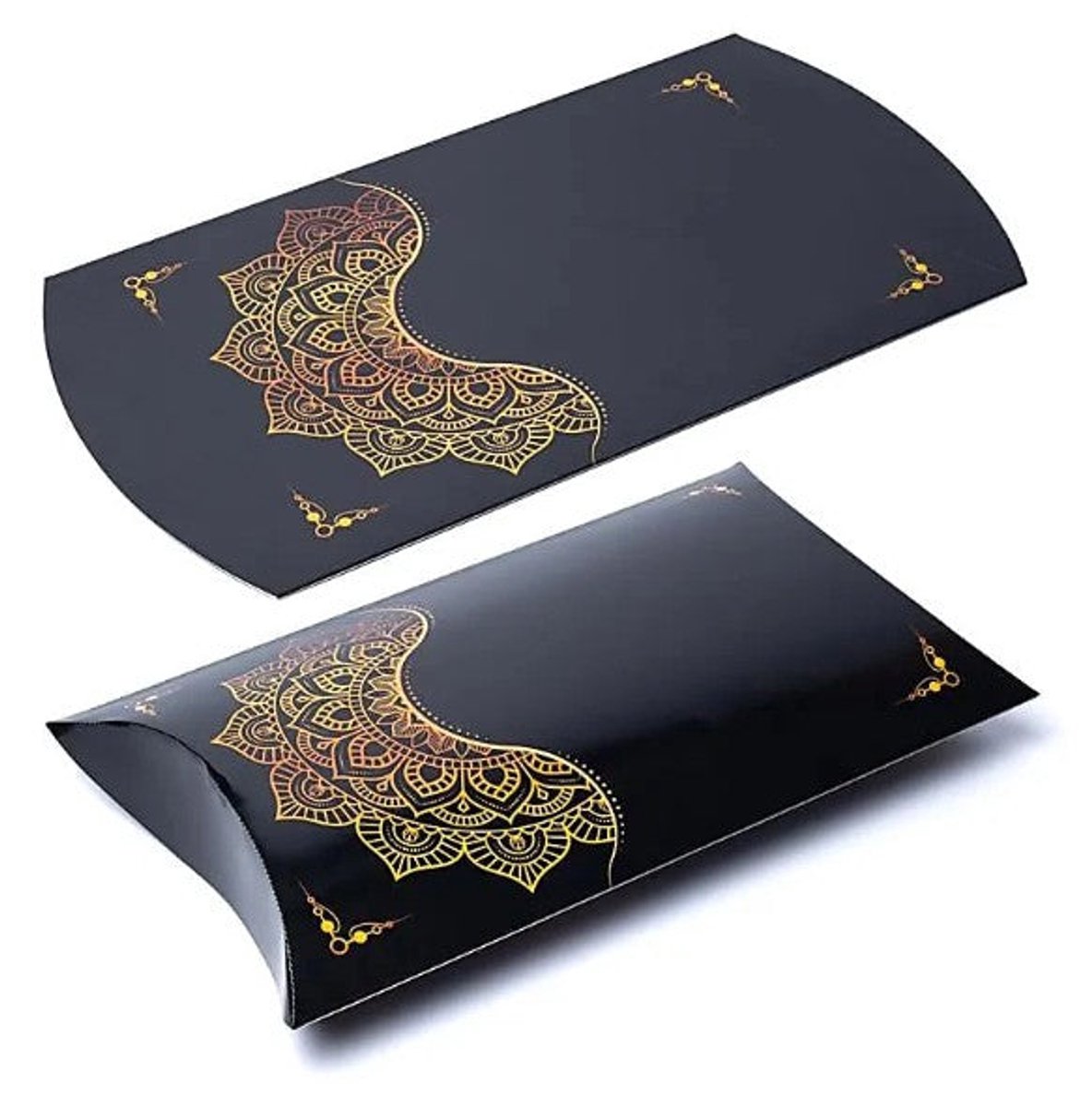 Geschenkverpakking Gondeldoosje Zwart Goud Mandala