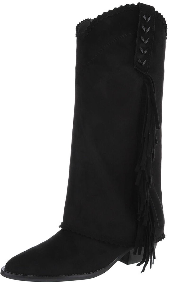 Hoge laars - western look met franjes - dames Mt:39