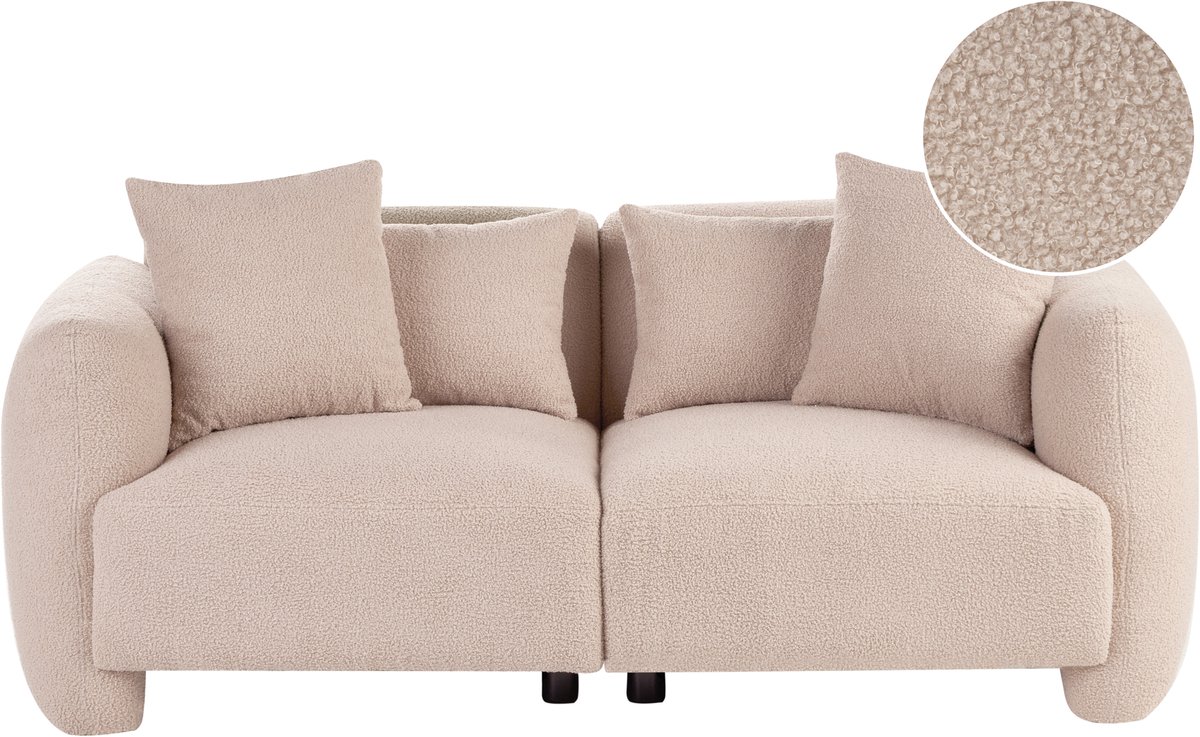 EKNES - Driezitsbank - Beige - Bouclé