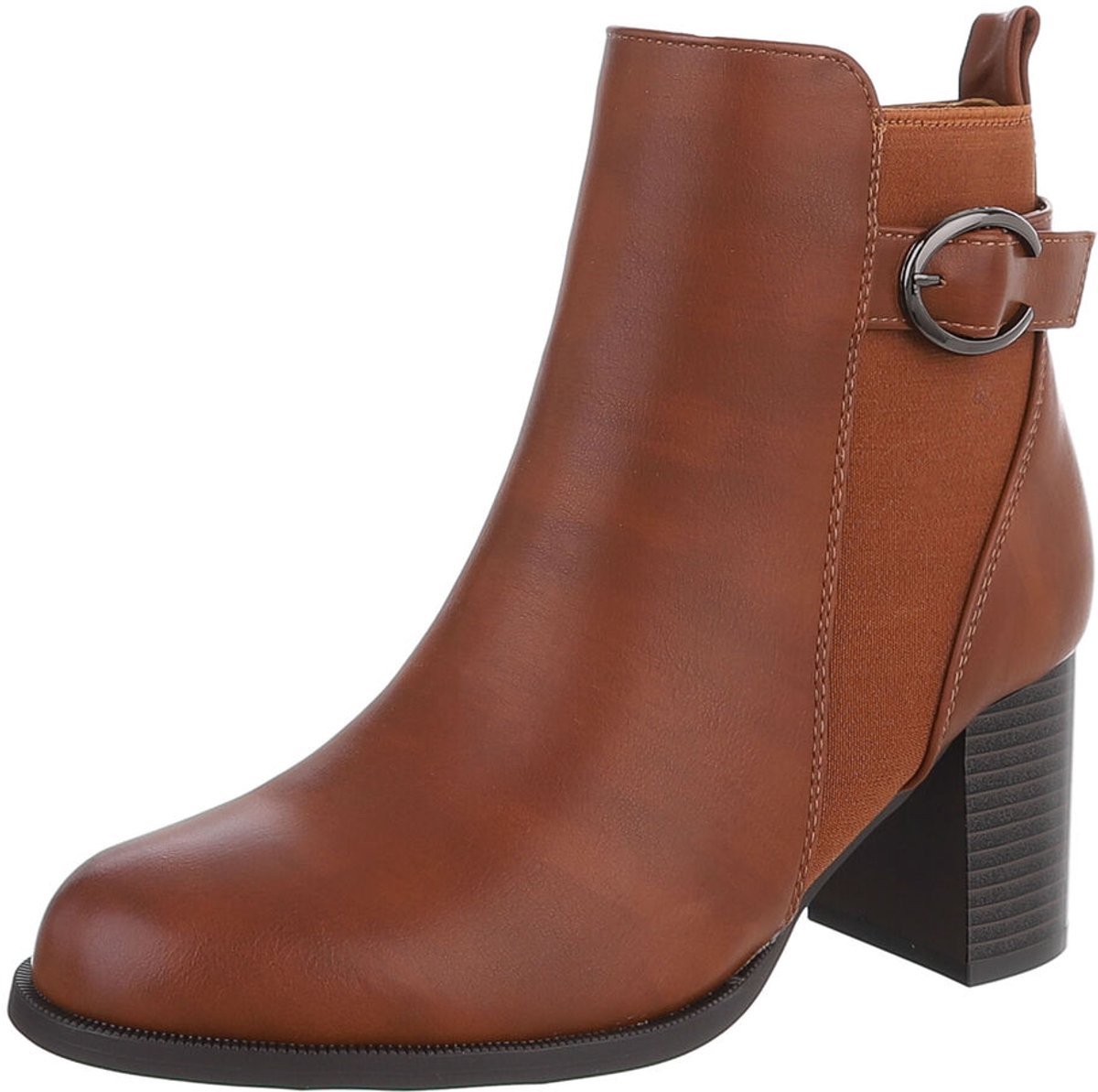 Enkellaars - Blokhak en gespdetail - Dames Mt:37
