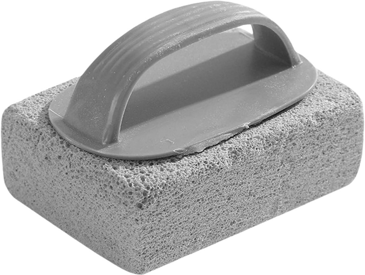 Puimsteen Reiniger - Tegel Schraper - Zwembad Onderhoud - Met Handvat - 21 cm - Grijs